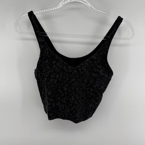 lululemon athletica Other - Lululemon Align Tank Top Black Grey Leopard Print Cropped Athletic Womens